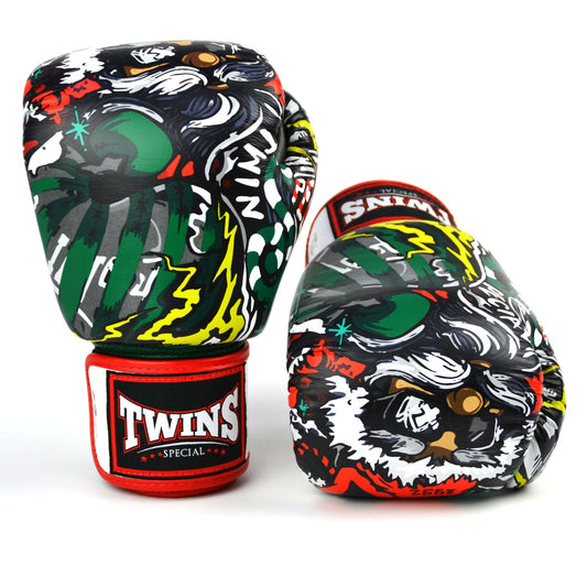 Twins Saint Knuckle Muay Thai Boxing Gloves White-Red