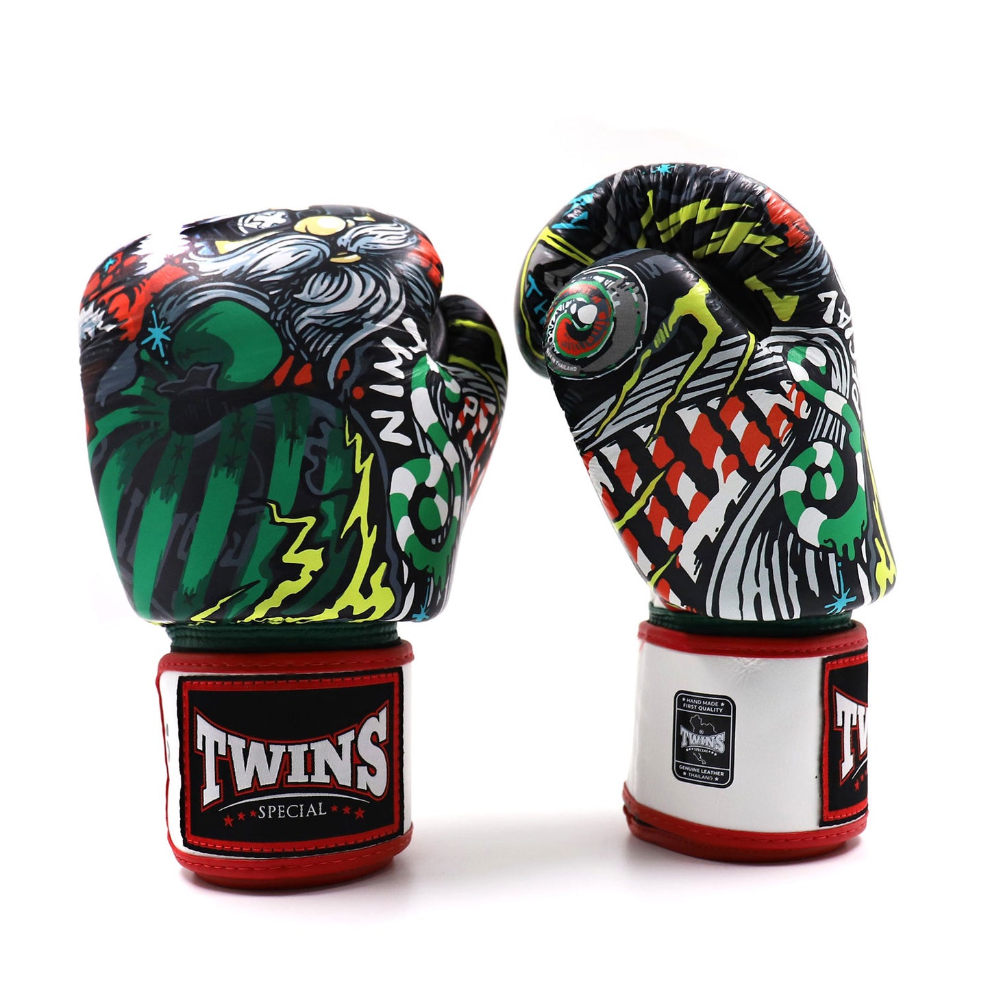 FBGVL3-64 Twins Festive Boxing Gloves White-Red