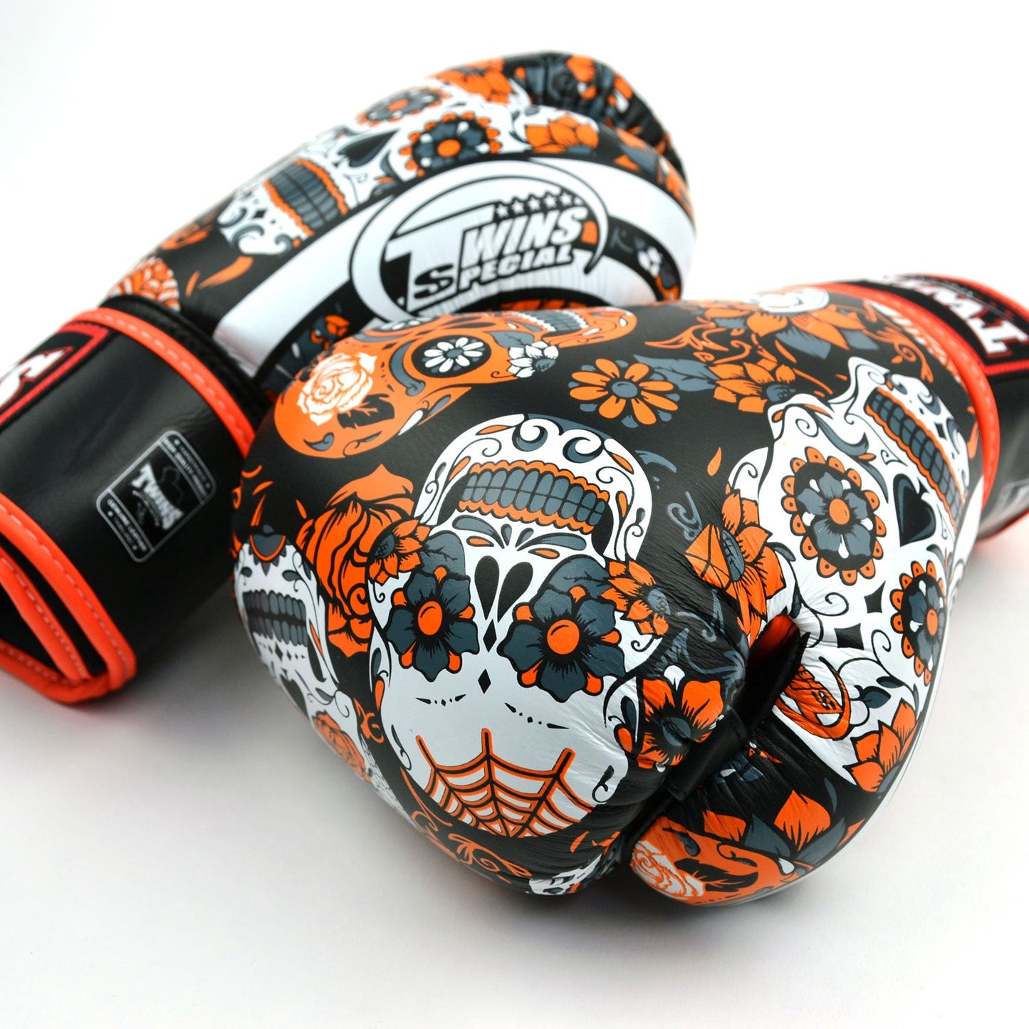 Twins Calaveras Muay Thai Boxing Gloves Orange