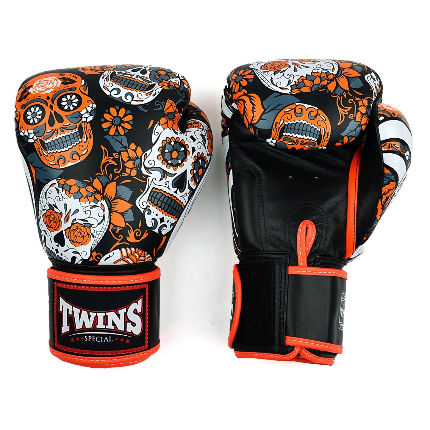 Twins Calaveras Muay Thai Boxing Gloves Orange