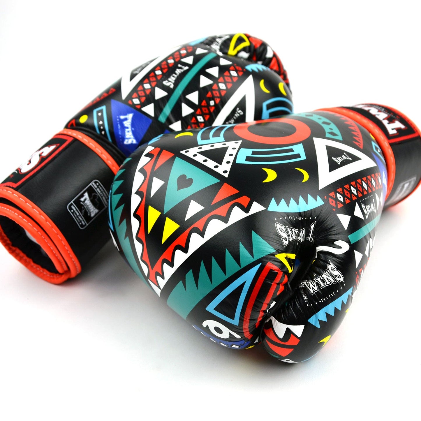 Twins Aztec Muay Thai Boxing Gloves Orange