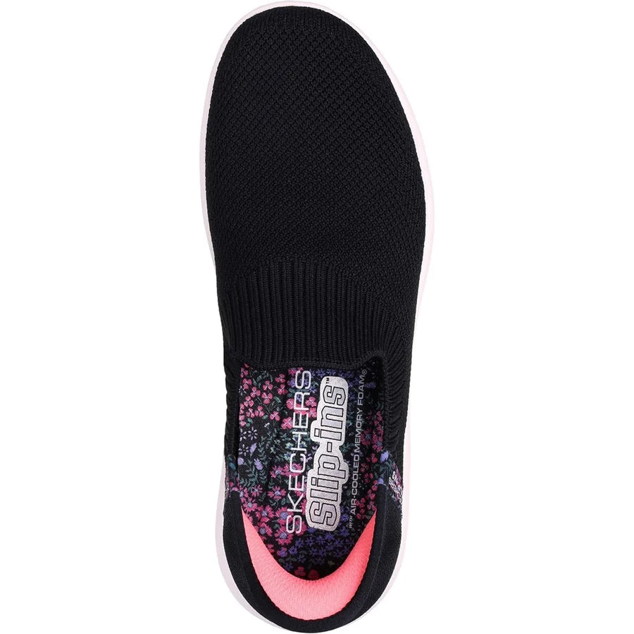 Skechers Black GO WALK Travel Tahiti Sunset Shoes - Size 5UK