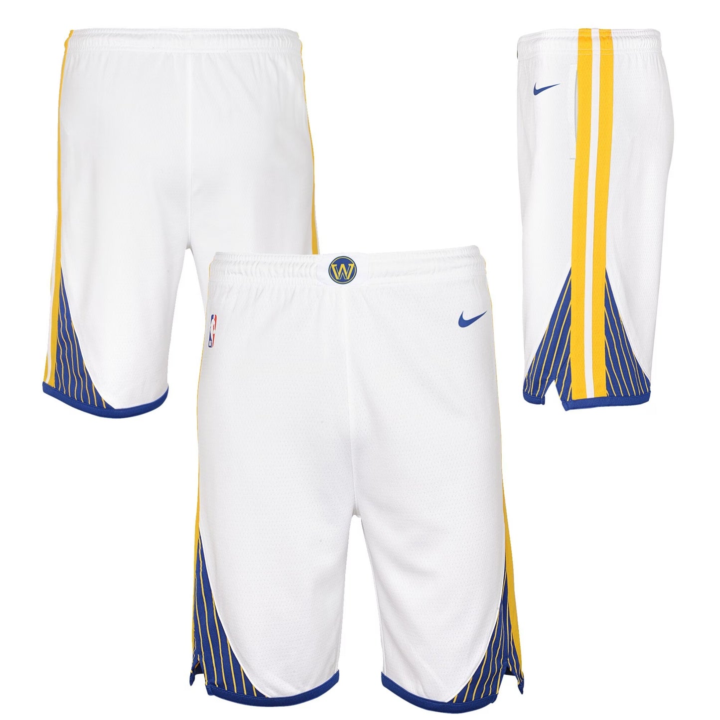 NBA Youth Golden State Warriors Nike Swingman Icon Basketball Shorts - White