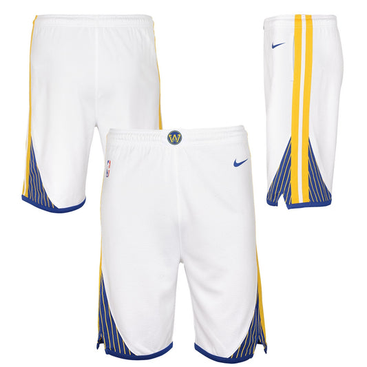 NBA Youth Golden State Warriors Nike Swingman Icon Basketball Shorts - White