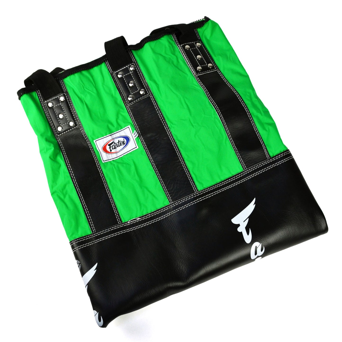 HB3 Fairtex Extra Large Leather Heavy Bag Black-Green (UN-FILLED)