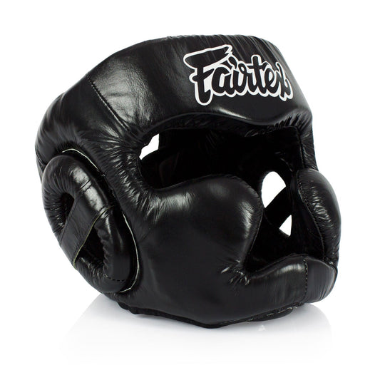 Fairtex Diagonal Vision Sparring Headguard Black