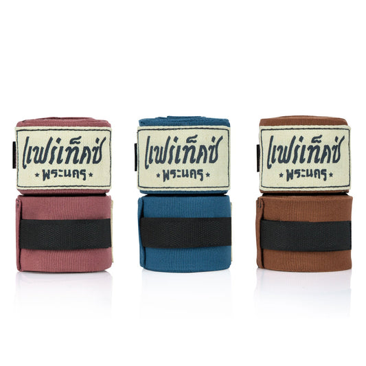 Fairtex Muay Thai Boxing Phra Nakhon Retro Wraps Set of 3 Pairs