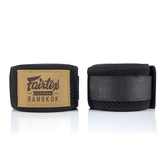 Fairtex Muay Thai Boxing Elastic Mesh Handwraps Black