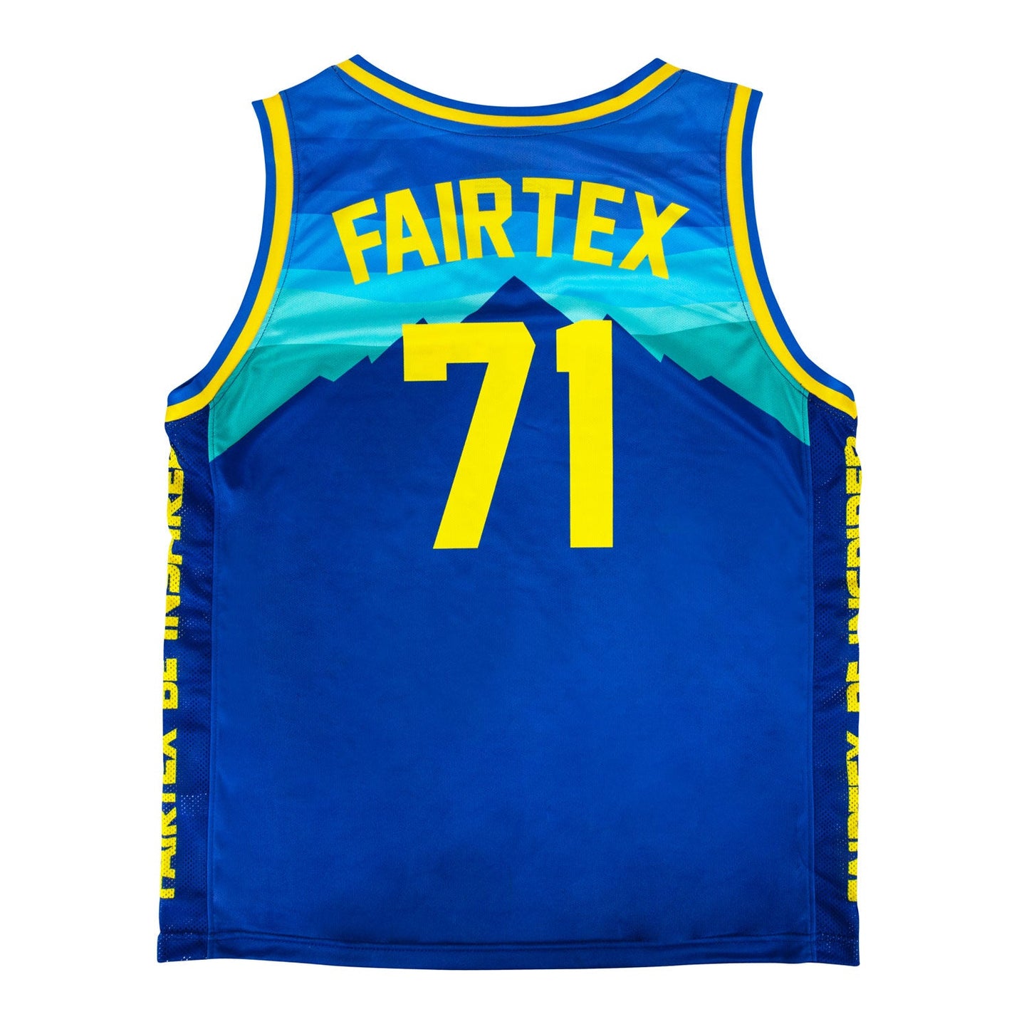 Fairtex Muay Thai Boxing Basketball Jersey Blue-Yellow