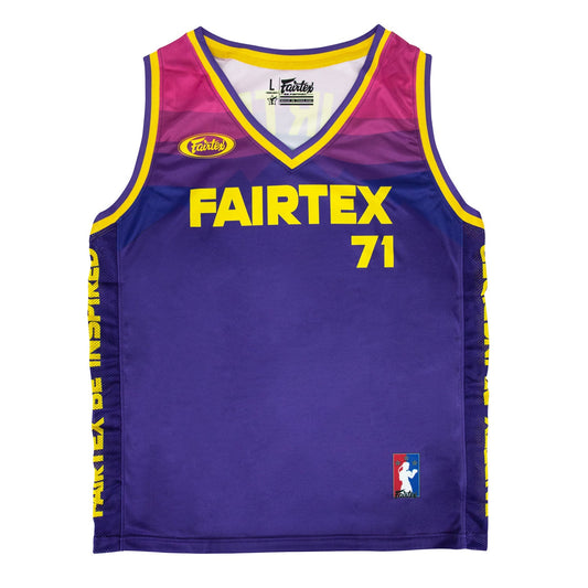 Fairtex Muay Thai Boxing Basketball Jersey Purple-Yellow