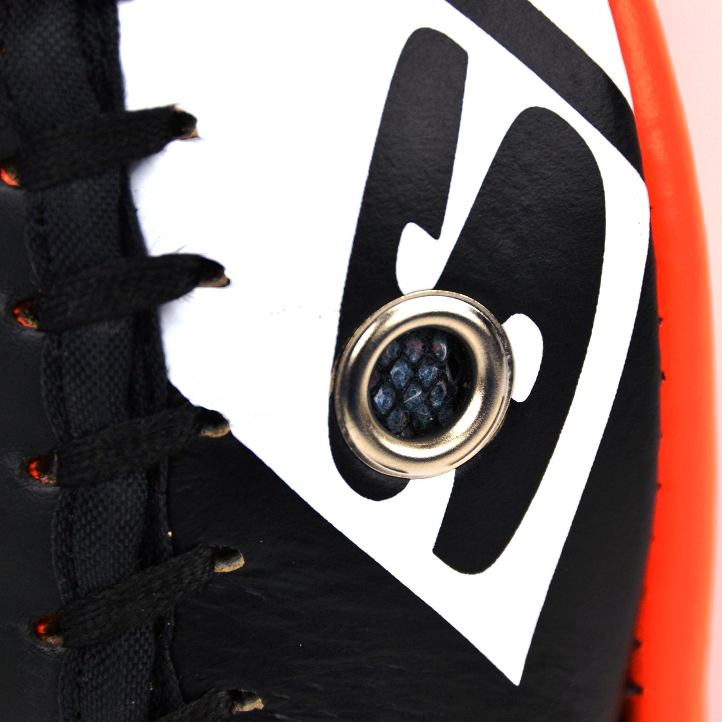 Twins Curved Leather Thai Kick Pads Orange-Black