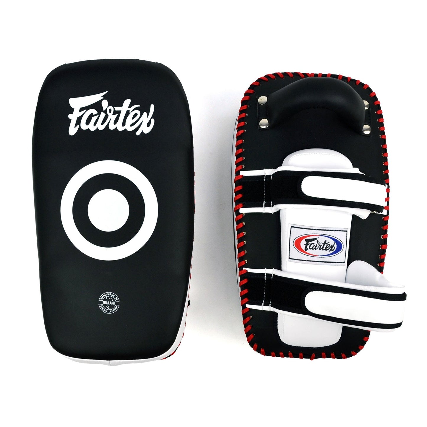 Fairtex Microfibre Thai Kick Pads Black-White