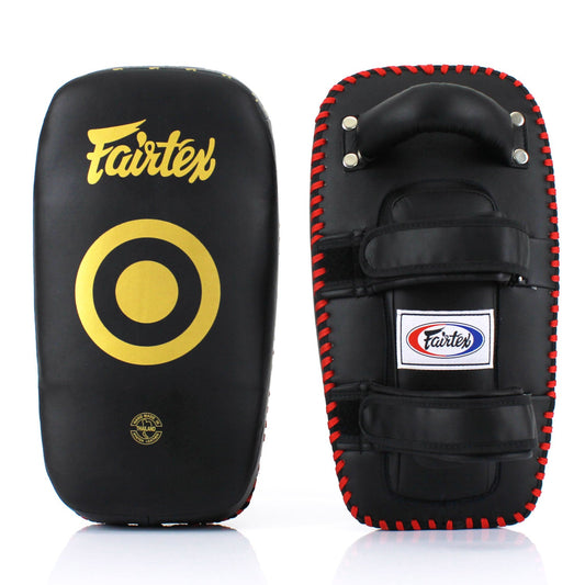 Fairtex Muay Thai Boxing Microfibre Thai Kick Pads Black