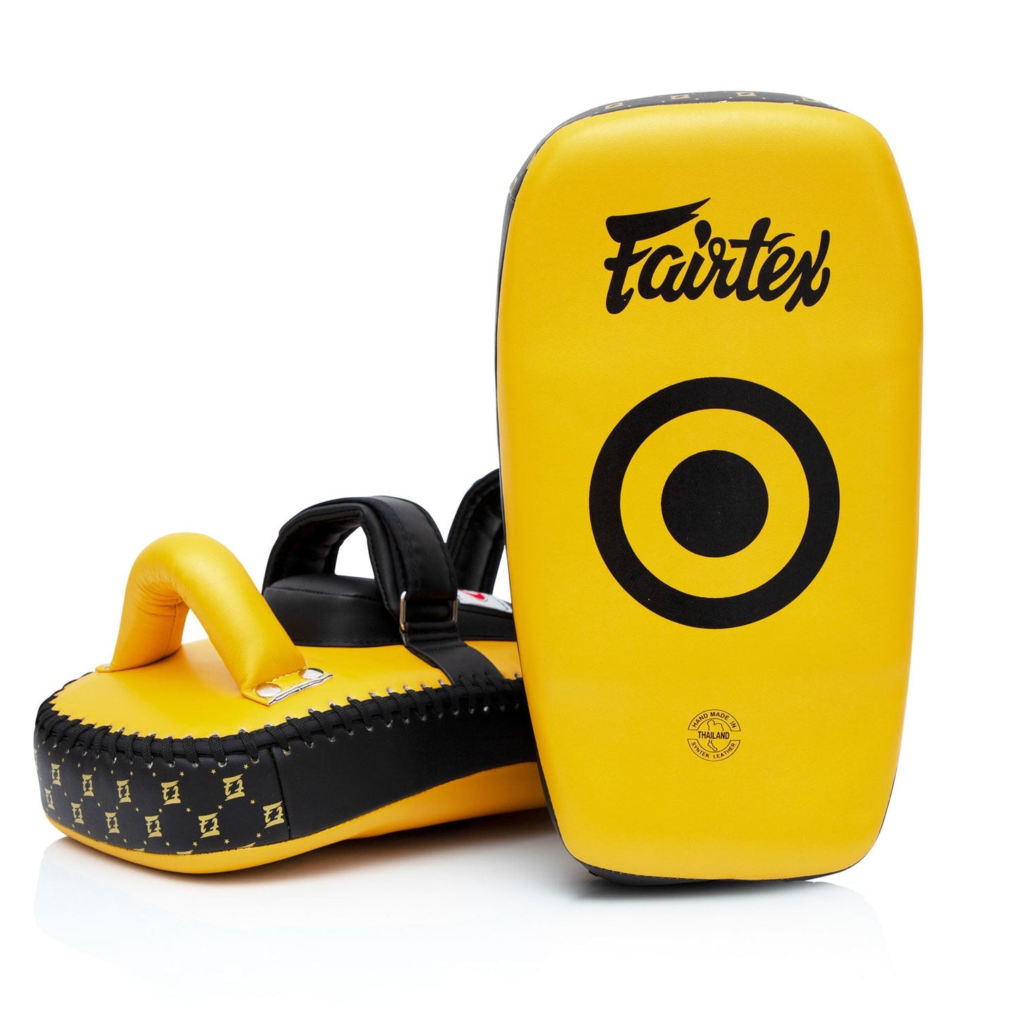 Fairtex Muay Thai Boxing Microfibre Thai Kick Pads Gold