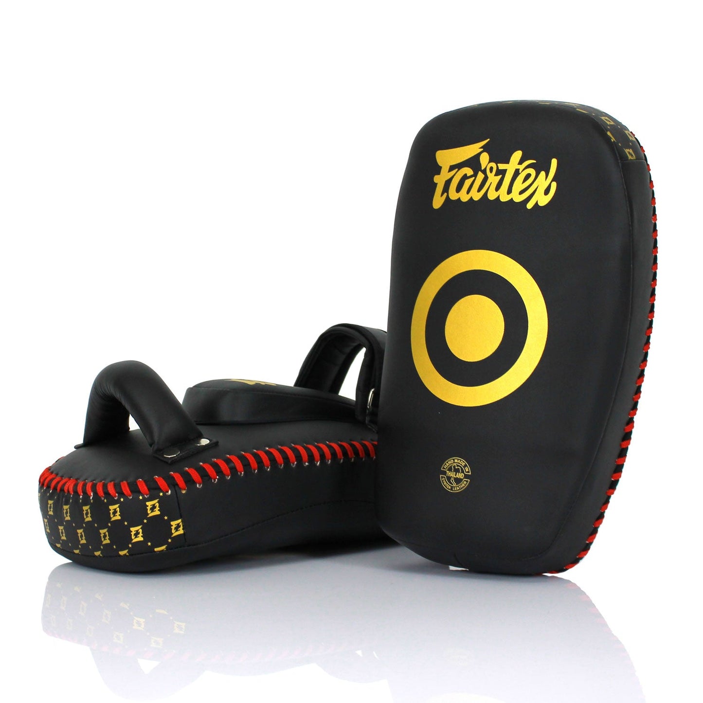 Fairtex Muay Thai Boxing Microfibre Thai Kick Pads Small Black