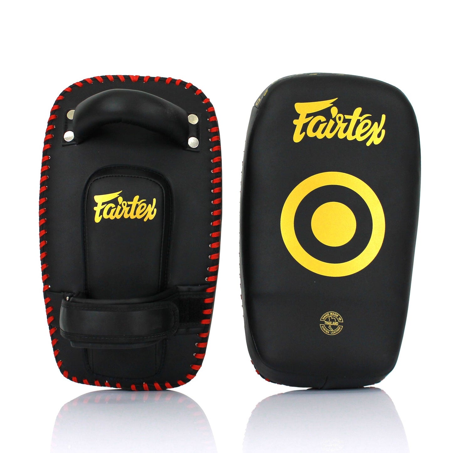 Fairtex Muay Thai Boxing Microfibre Thai Kick Pads Small Black