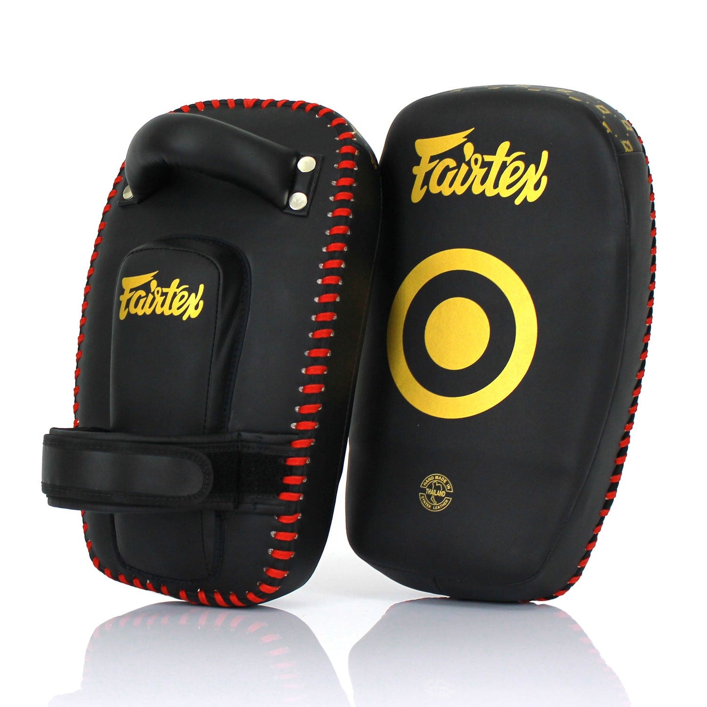 Fairtex Muay Thai Boxing Microfibre Thai Kick Pads Small Black