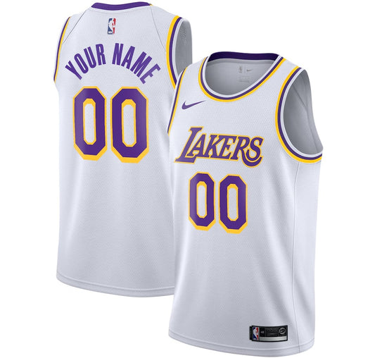 NBA Youth LA Lakers Nike Swingman Jersey Statement Edition - Custom (White)