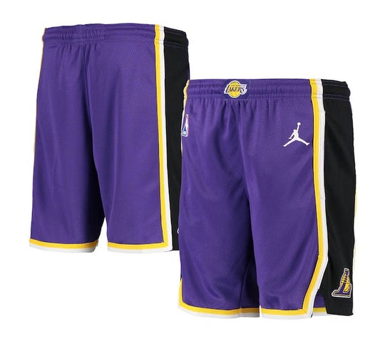 NBA Youth LA Lakers Nike Swingman Icon Basketball Shorts - Purple