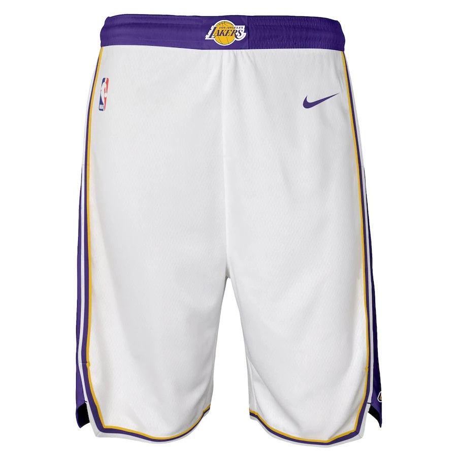 NBA Youth LA Lakers Nike Swingman Icon Basketball Shorts - White