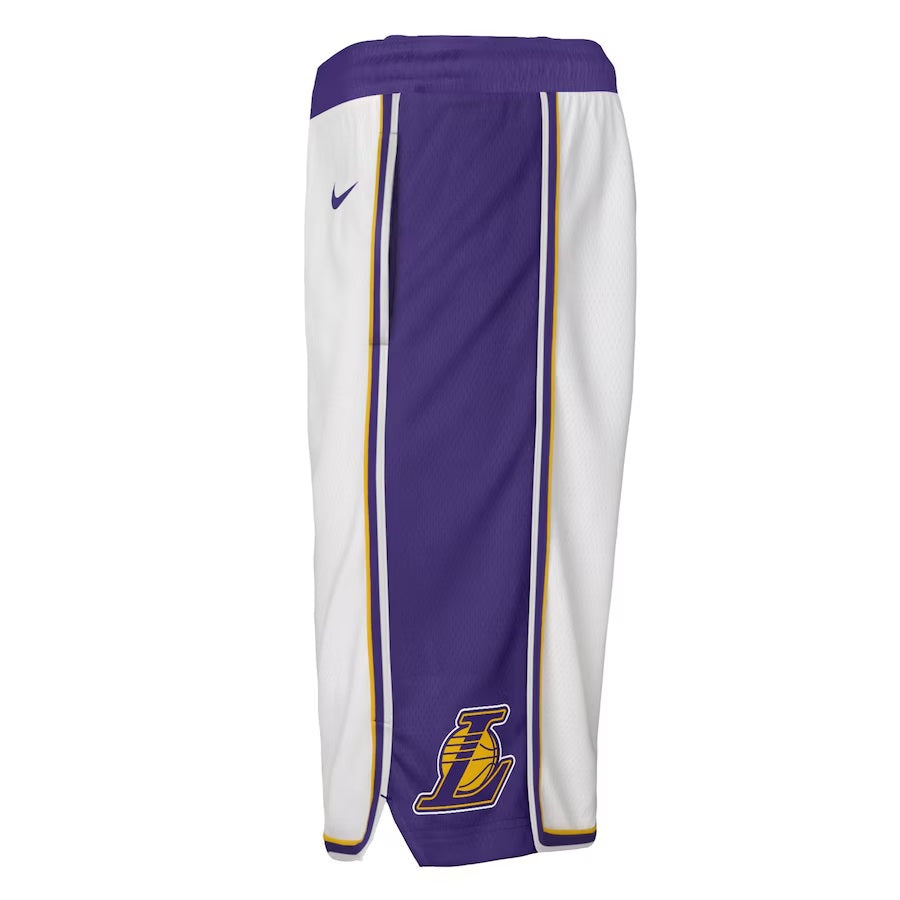 NBA Youth LA Lakers Nike Swingman Icon Basketball Shorts - White