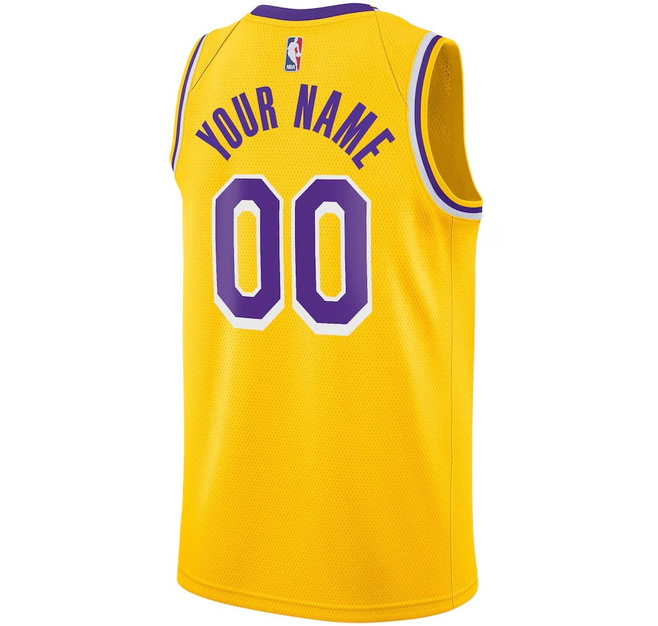 NBA Youth LA Lakers Nike Swingman Jersey Statement Edition - Custom (Yellow)