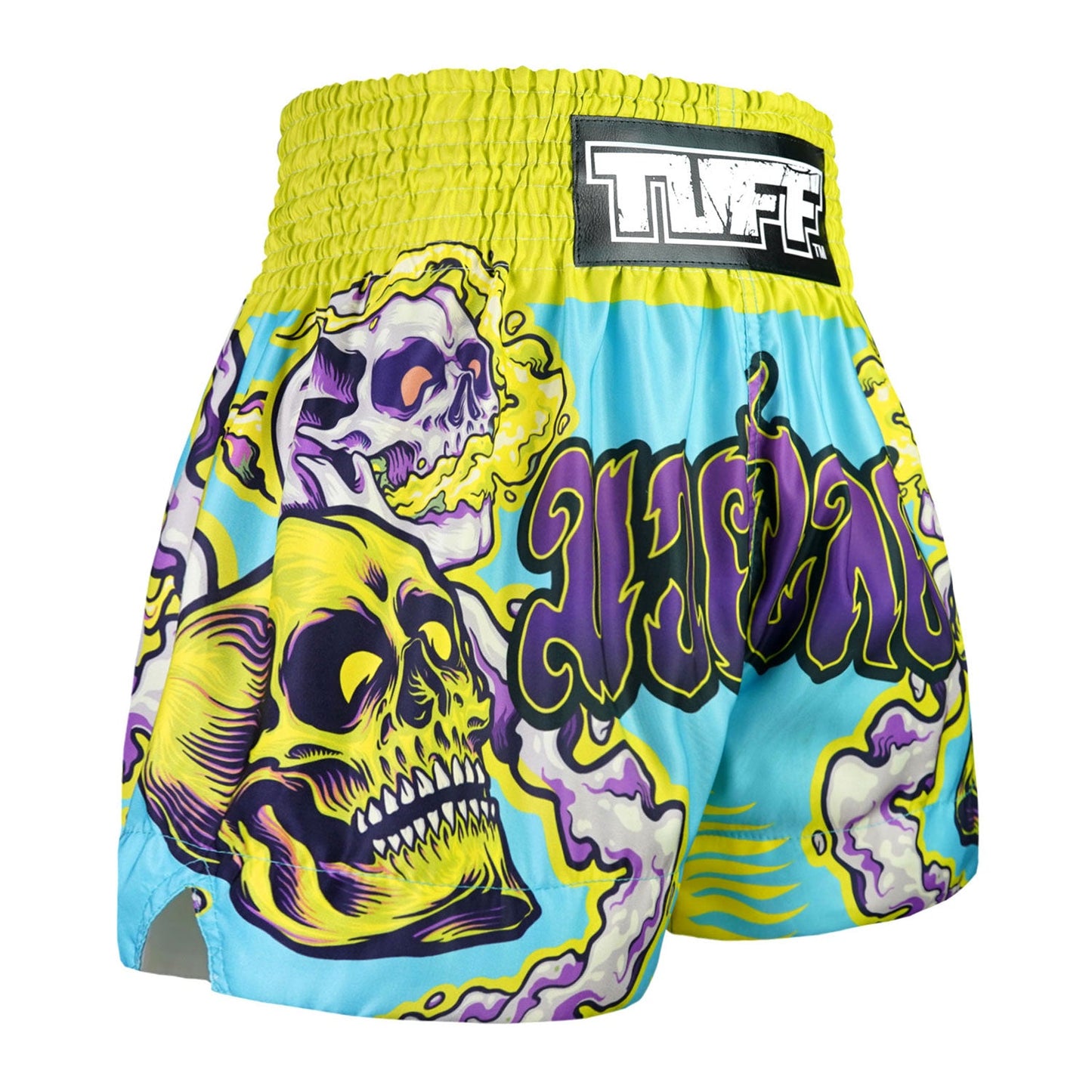 TUFF Muay Thai Shorts Trippy Skull