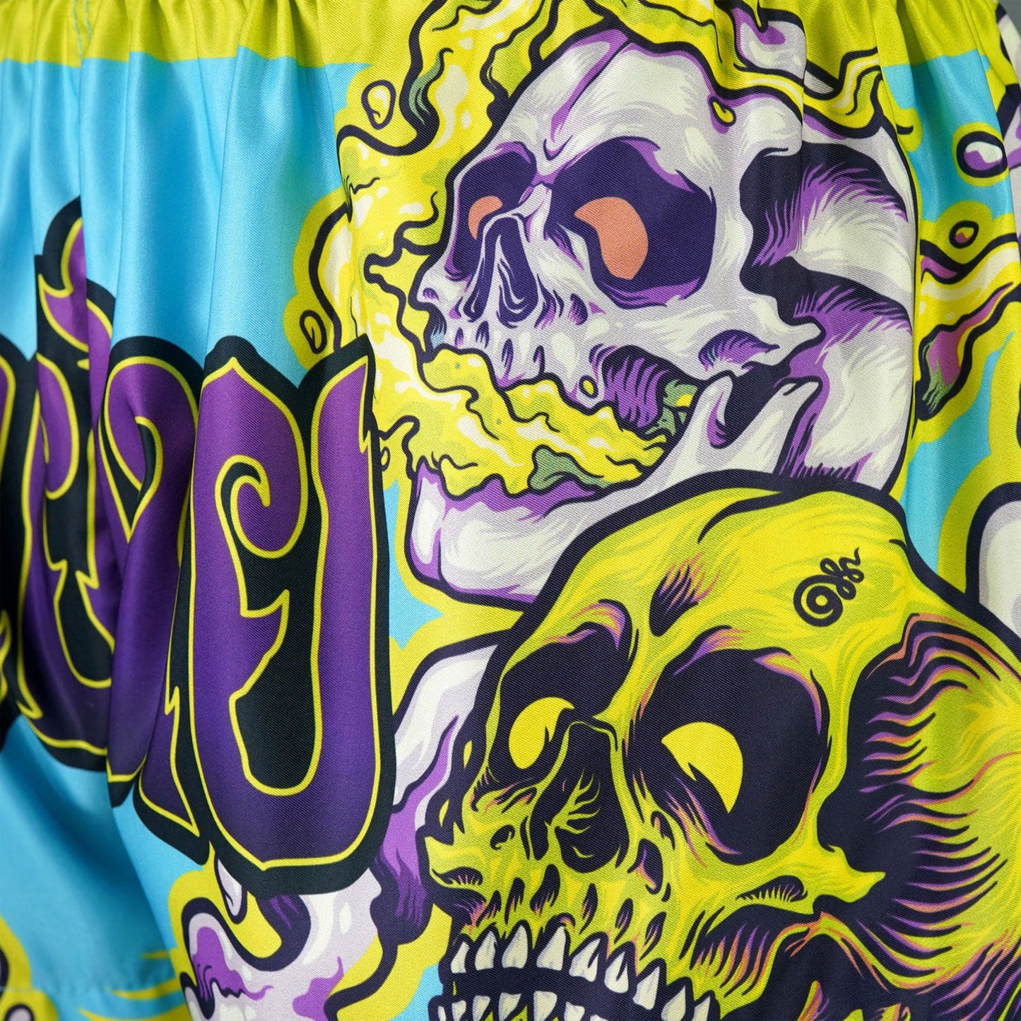 TUFF Muay Thai Shorts Trippy Skull