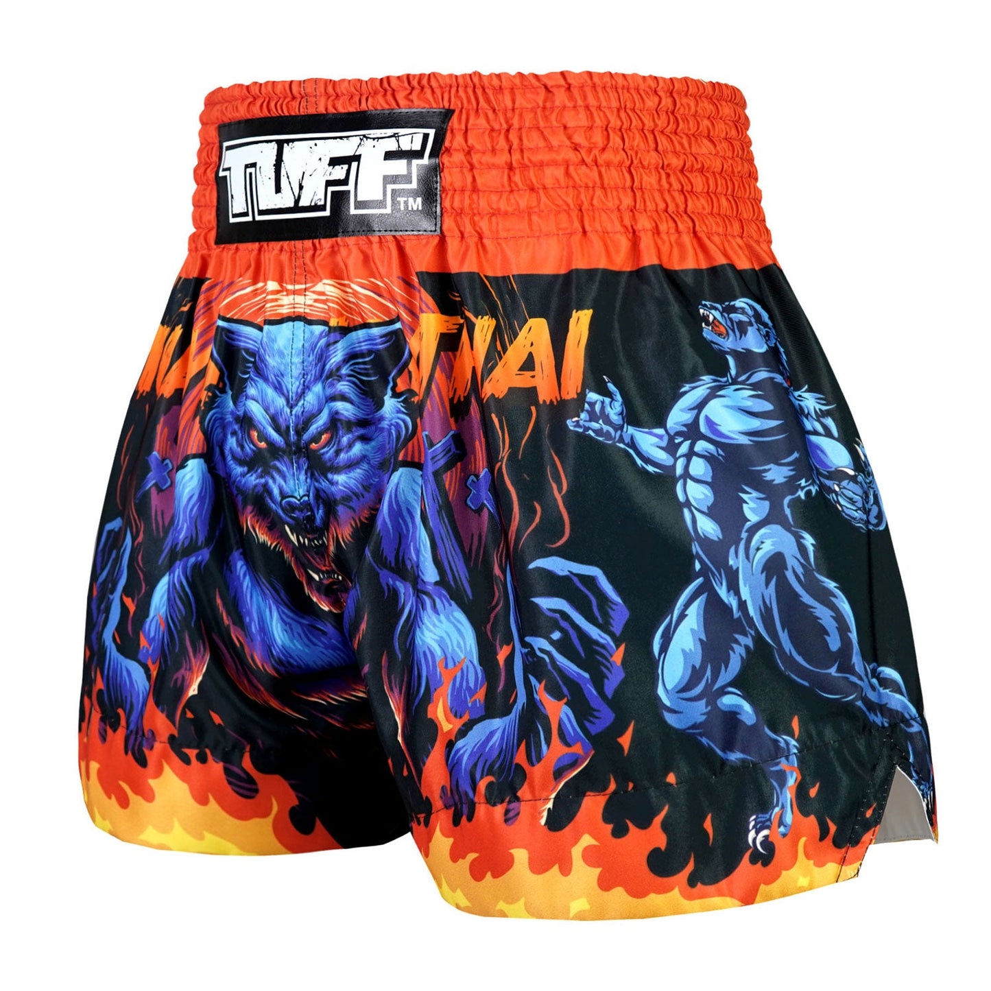 TUFF Muay Thai Shorts Midnight Werewolf