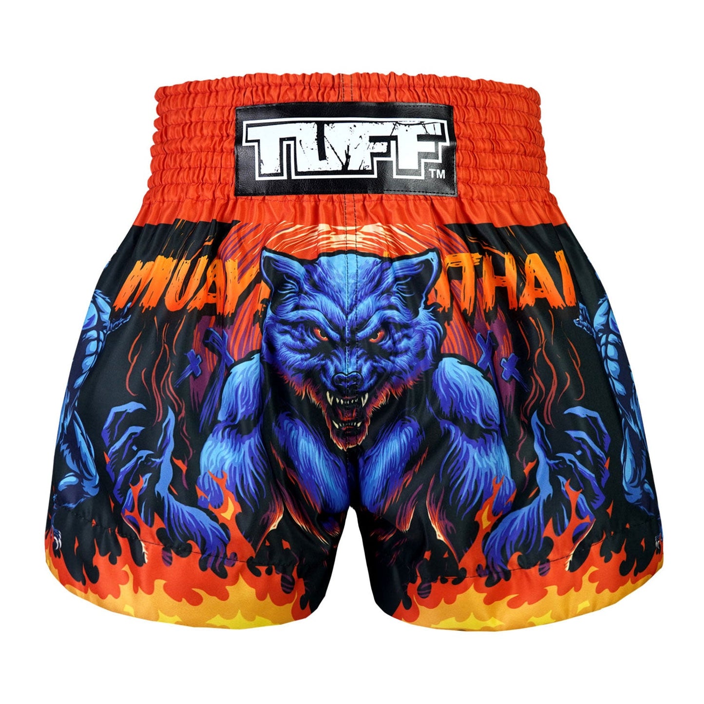 TUFF Muay Thai Shorts Midnight Werewolf