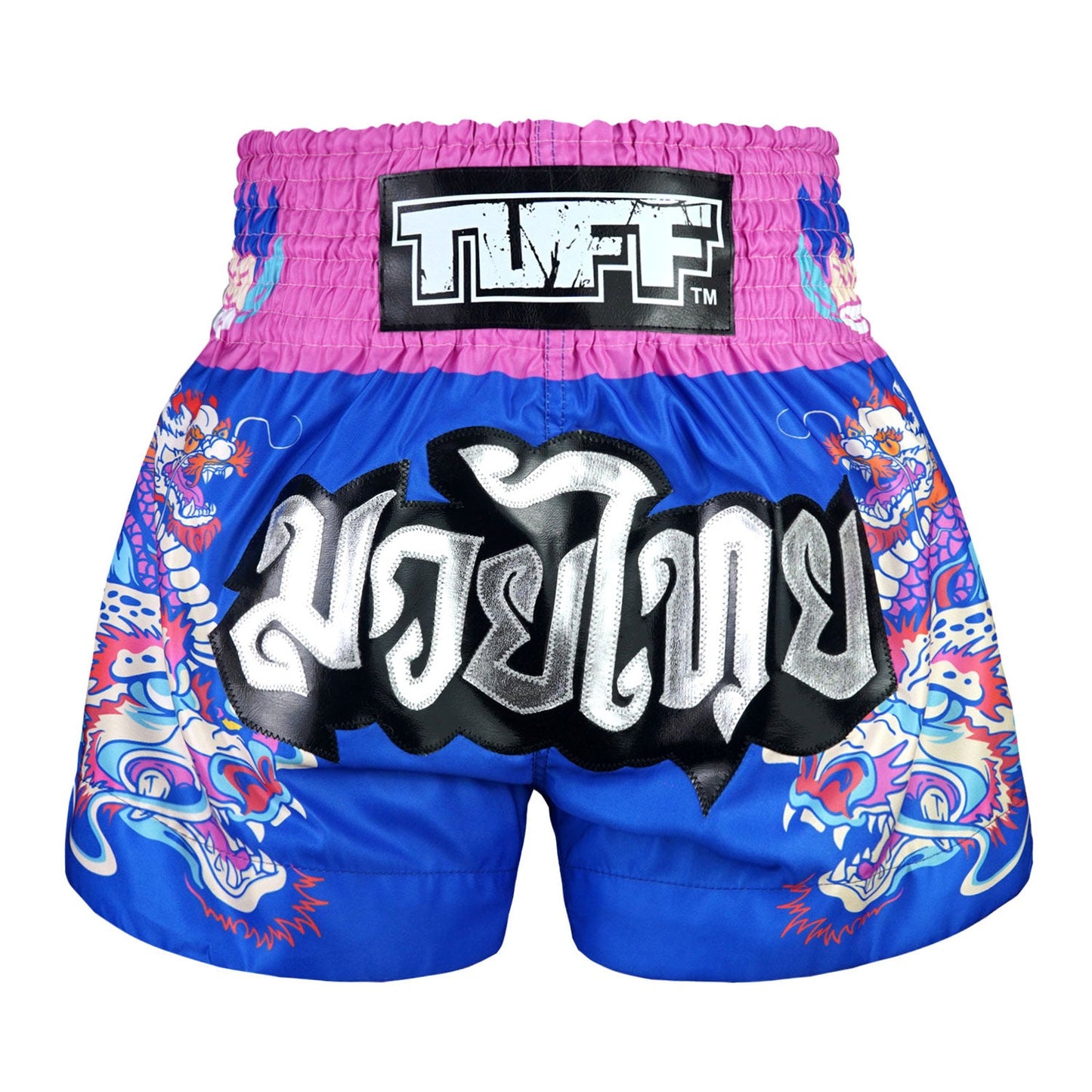 TUFF Sport Muay Thai shorts with dragonforce design, lightweight athletic gear for martial arts training and competition.