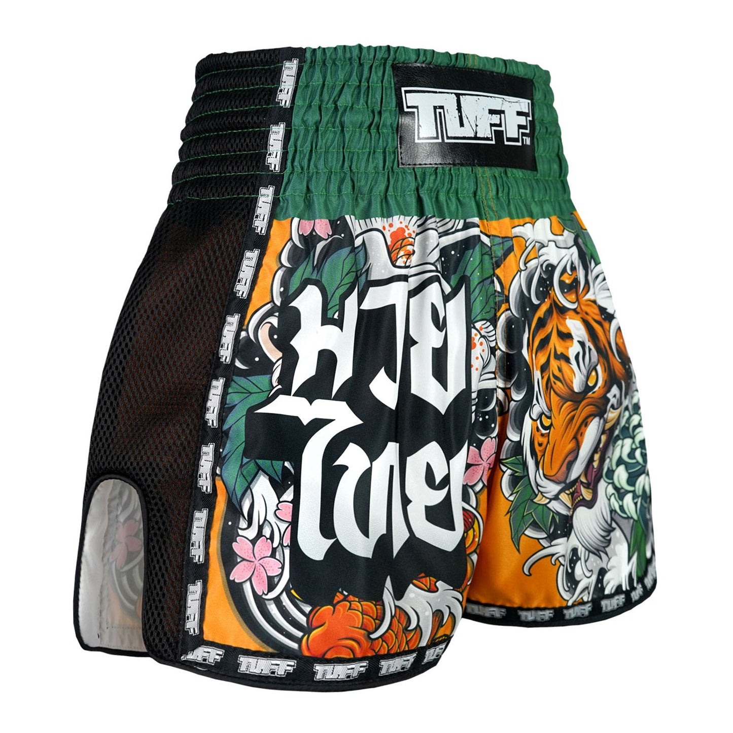 TUFF Muay Thai Boxing Shorts Retro Style Tora Mori to Kingyo