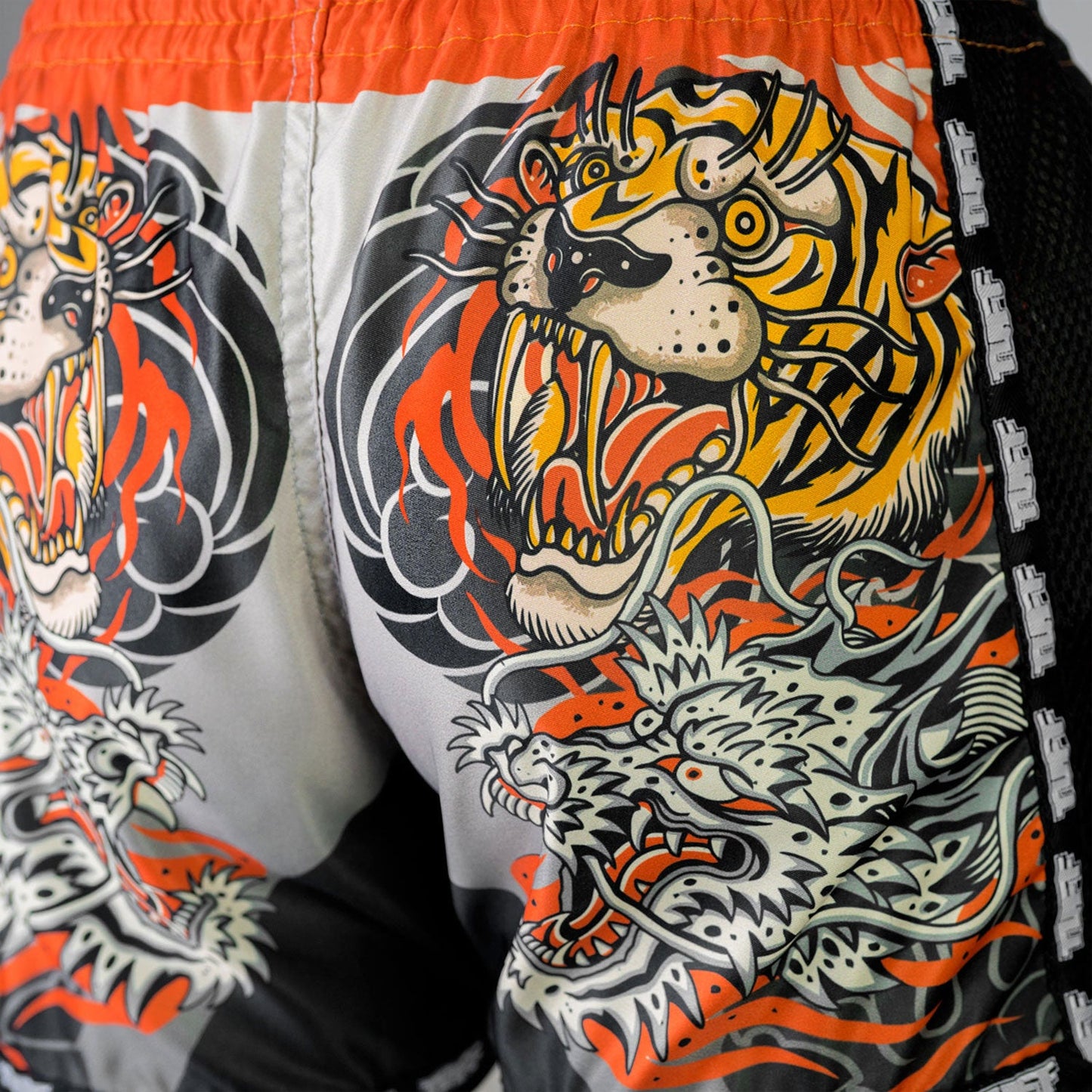 TUFF Muay Thai Boxing Shorts Retro Style The Japanese Yin-Yang