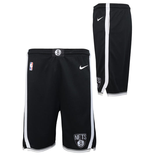 NBA Youth Brooklyn Nets Nike Swingman Icon Basketball Shorts - Black