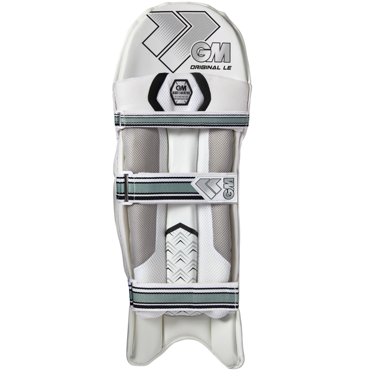 Gunn & Moore GM Cricket Original Limited Edition batting pads, back view showing padding and design details.