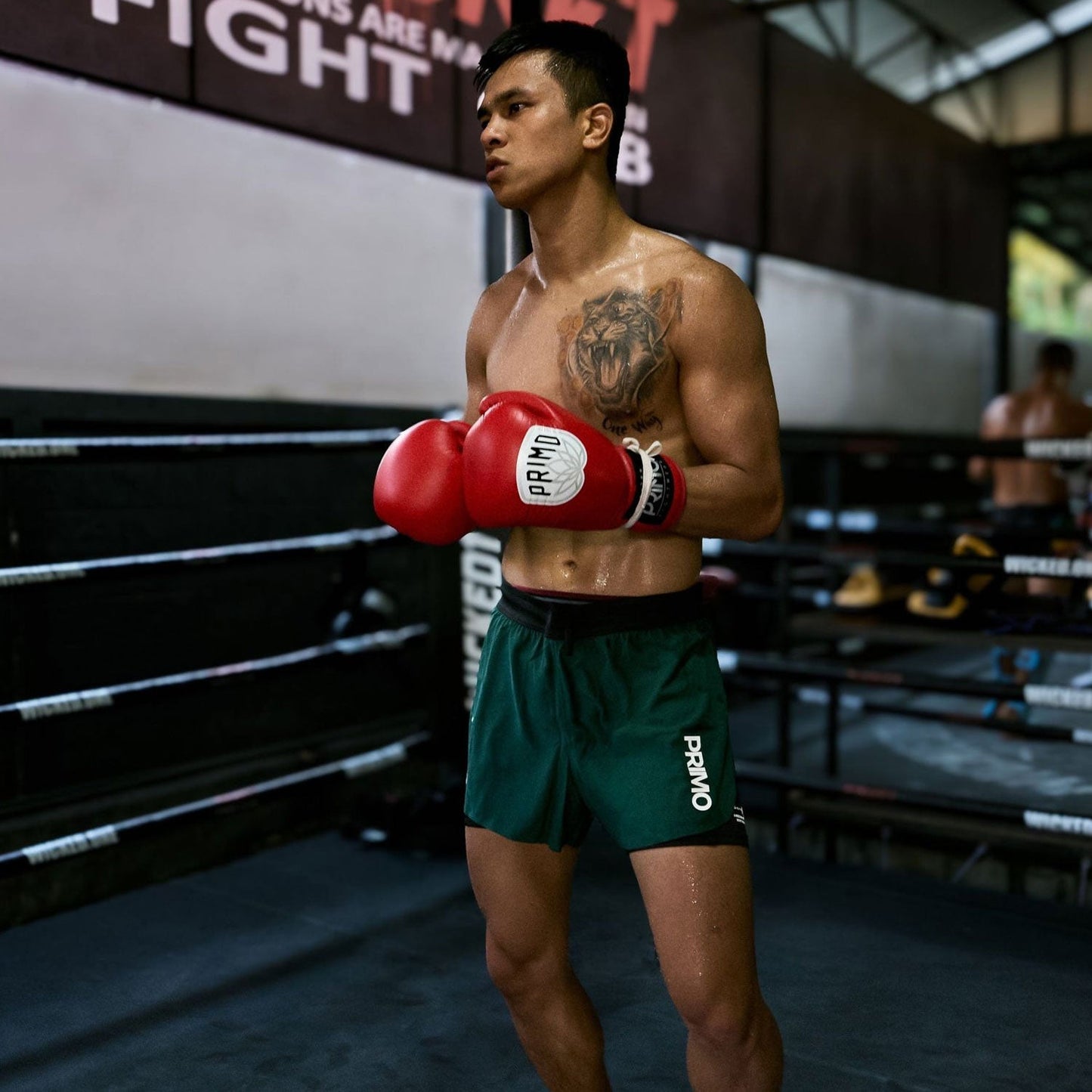 Primo Muay Thai E.S.C. (Elite Strikers Club) Compression Shorts - Forest Green