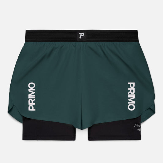 Primo Muay Thai E.S.C. (Elite Strikers Club) Compression Shorts - Forest Green