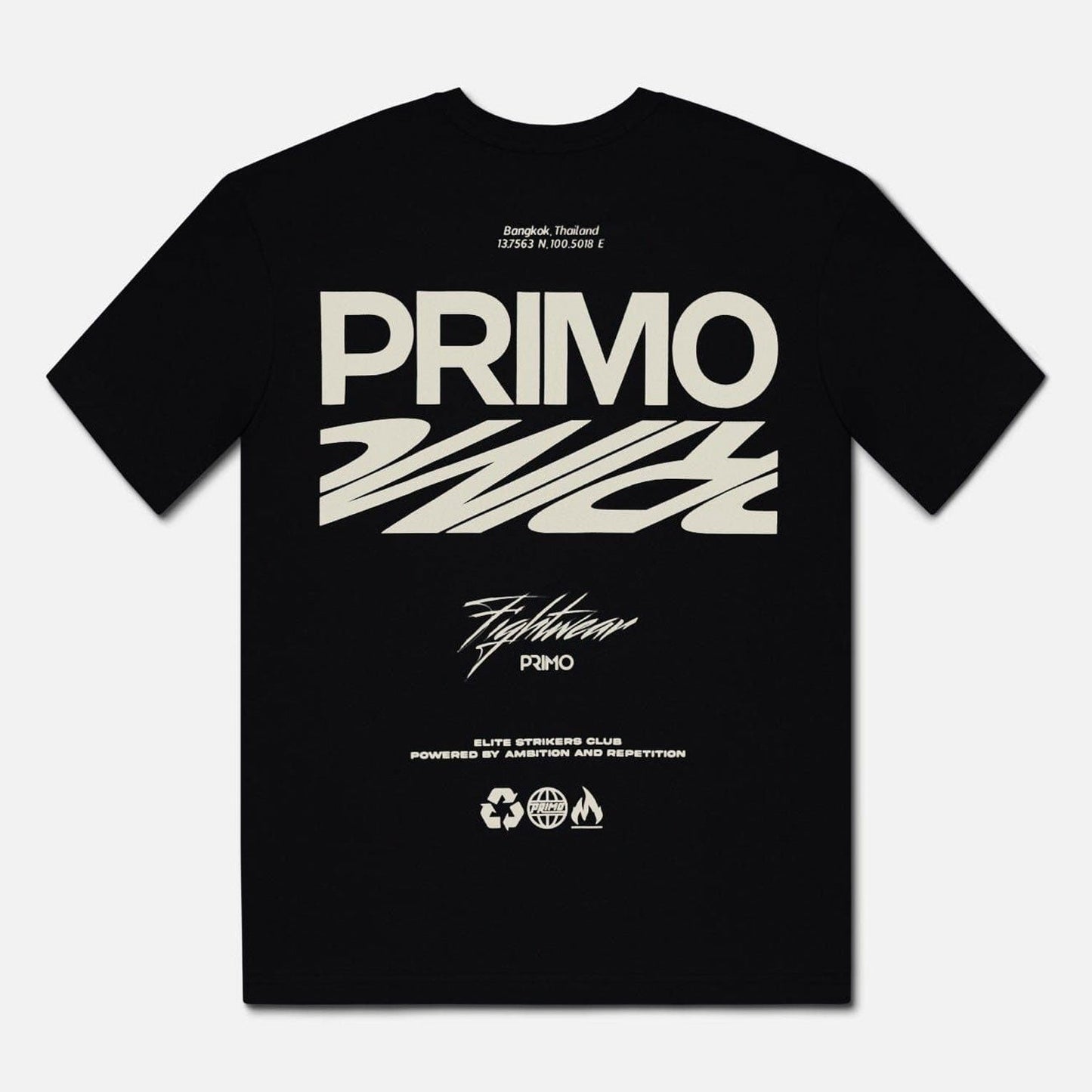 Primo E.S.C (Elite Strikers Club) Muay Thai T-Shirt - Black