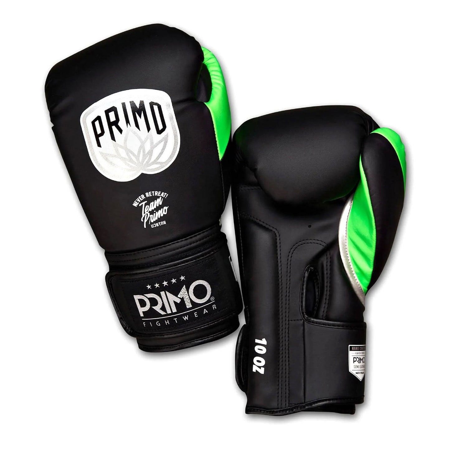 Primo Emblem 2.0 Semi Leather Boxing Gloves - Black-Mint