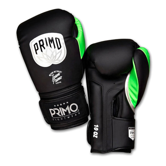 Primo Emblem 2.0 Semi Leather Boxing Gloves - Black-Mint