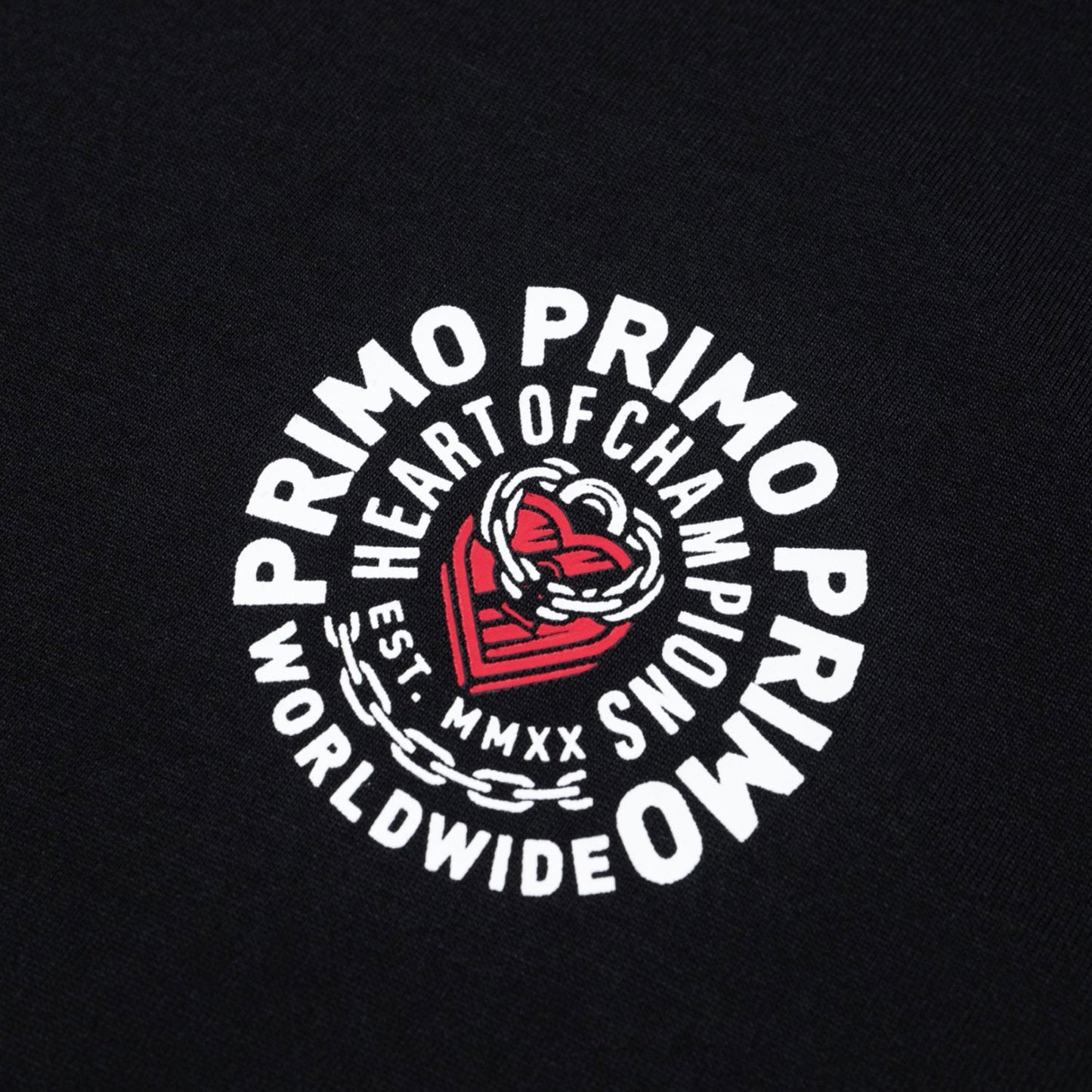 Primo Heart Of Champions Cotton Muay Thai T-Shirt - Black