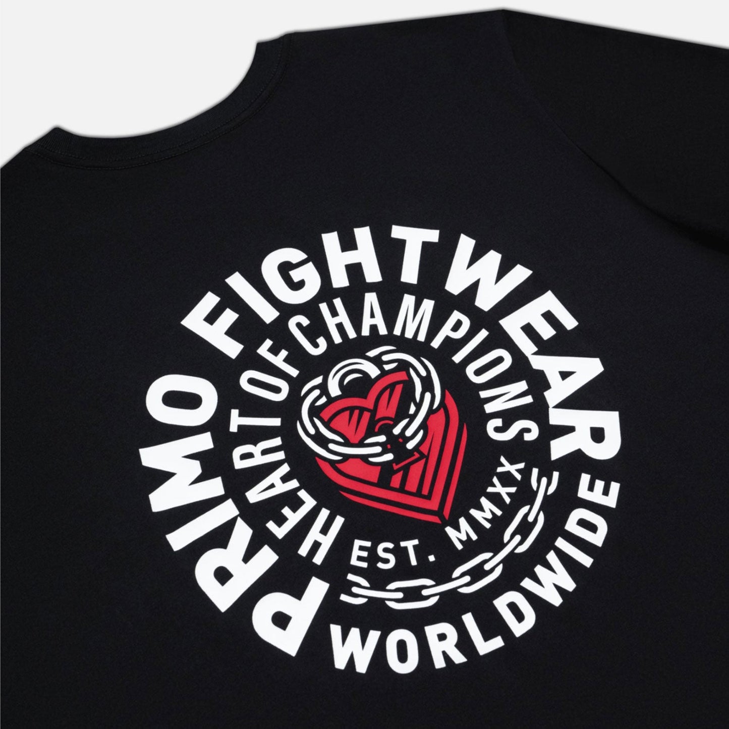 Primo Heart Of Champions Cotton Muay Thai T-Shirt - Black