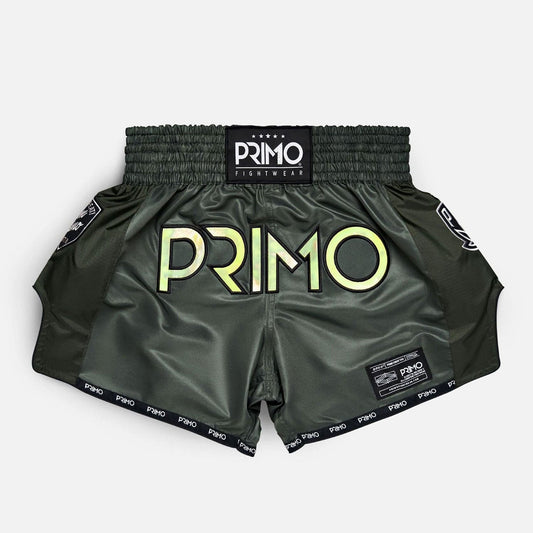 Primo Muay Thai Shorts - Hologram Series - Valor Green