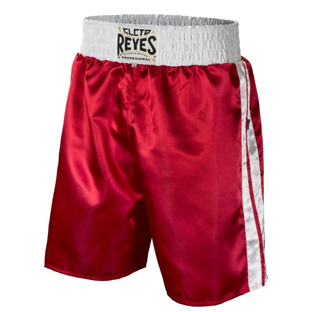 Cleto Reyes Satin Boxing Shorts -  Red White Stripe