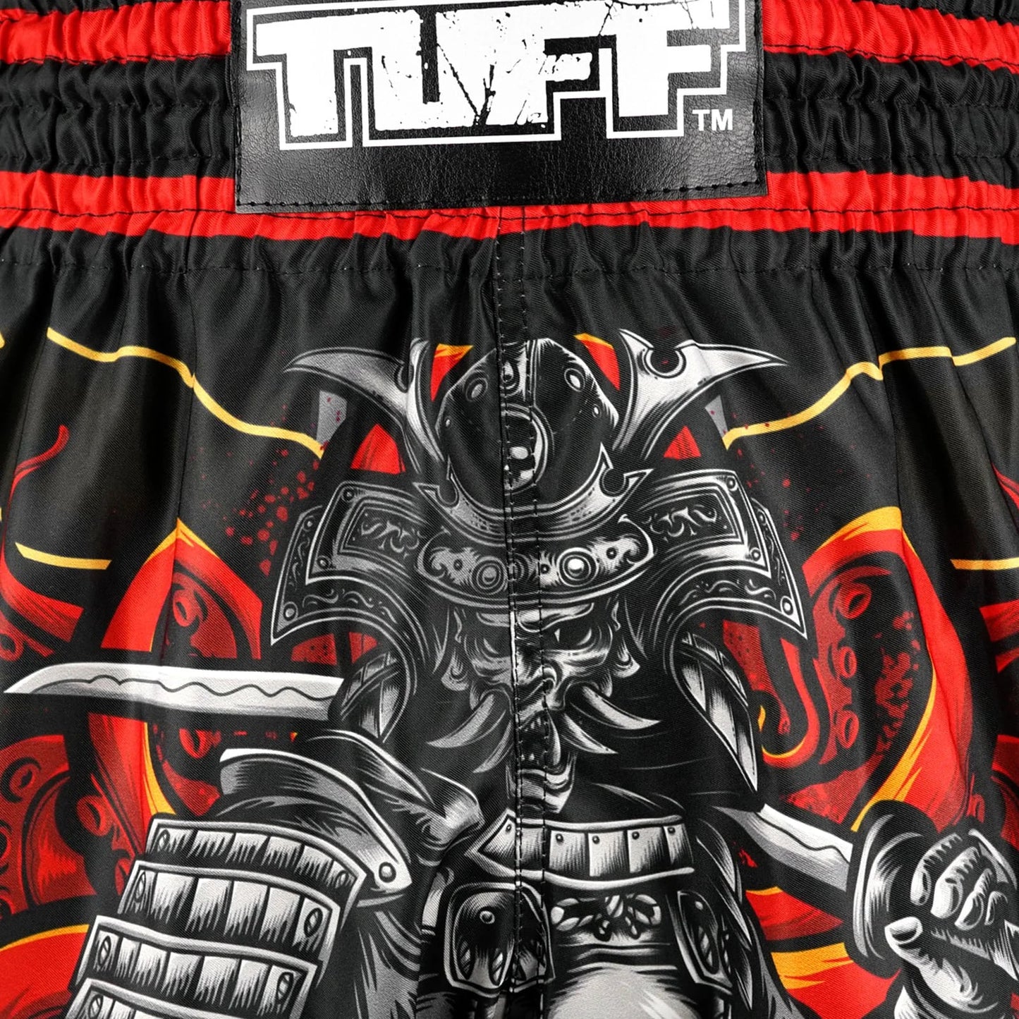 TUFF High-Cut Retro Muay Thai Boxing Shorts The Undefeated Steel Spirits