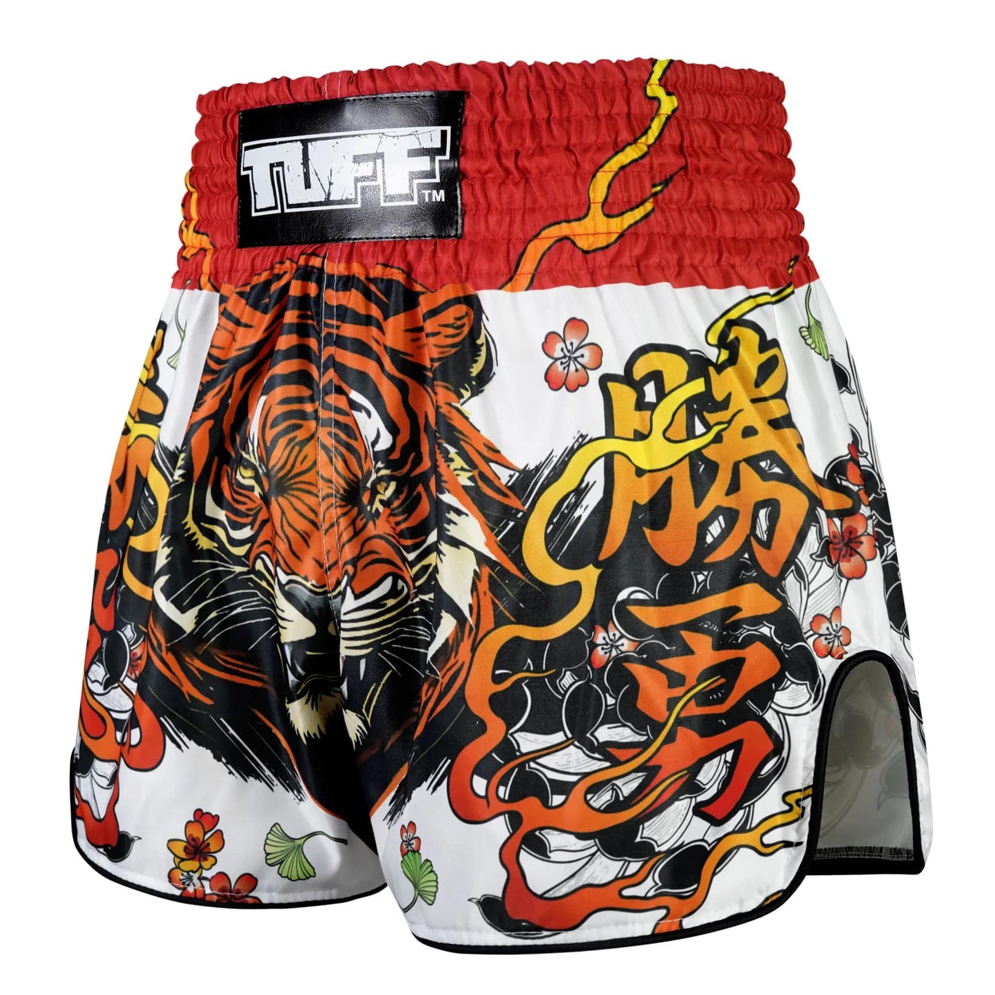 TUFF High-Cut Retro Muay Thai Boxing Shorts Tora Chikara Power of Tiger