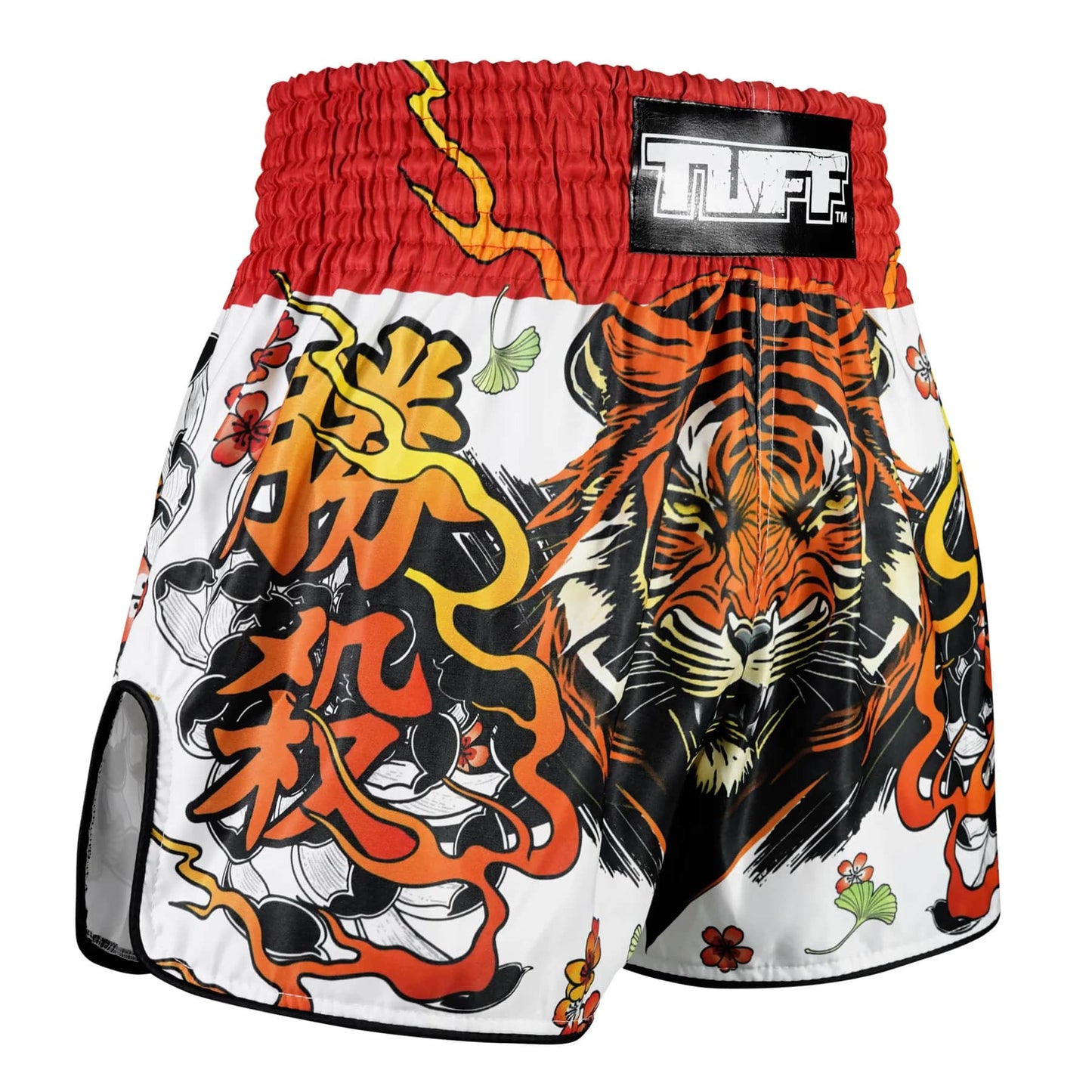 TUFF High-Cut Retro Muay Thai Boxing Shorts Tora Chikara Power of Tiger