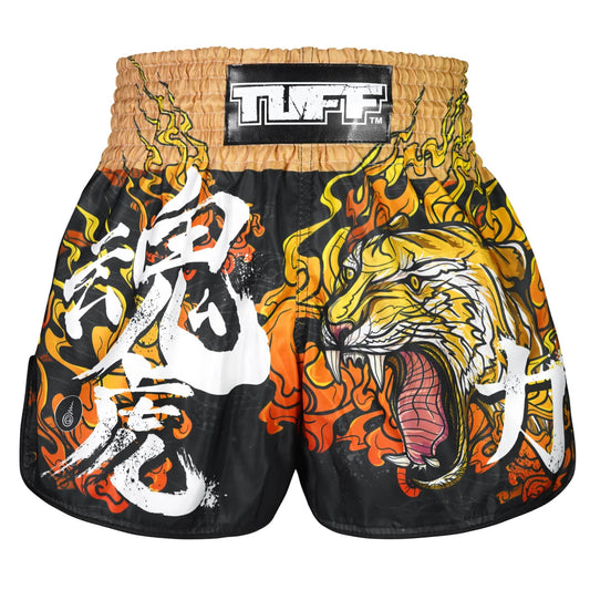 TUFF High-Cut Retro Muay Thai Boxing Shorts Tora Mazuka The True Tiger