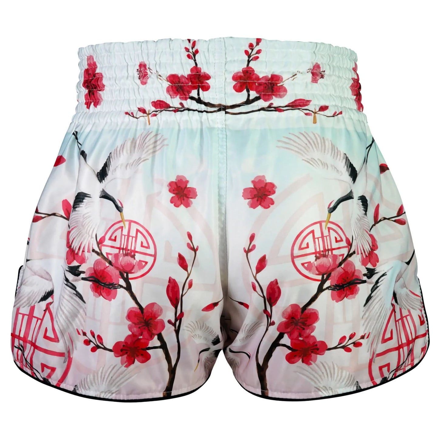 TUFF High-Cut Retro Muay Thai Boxing Shorts Akai Tsuru The Red Crane