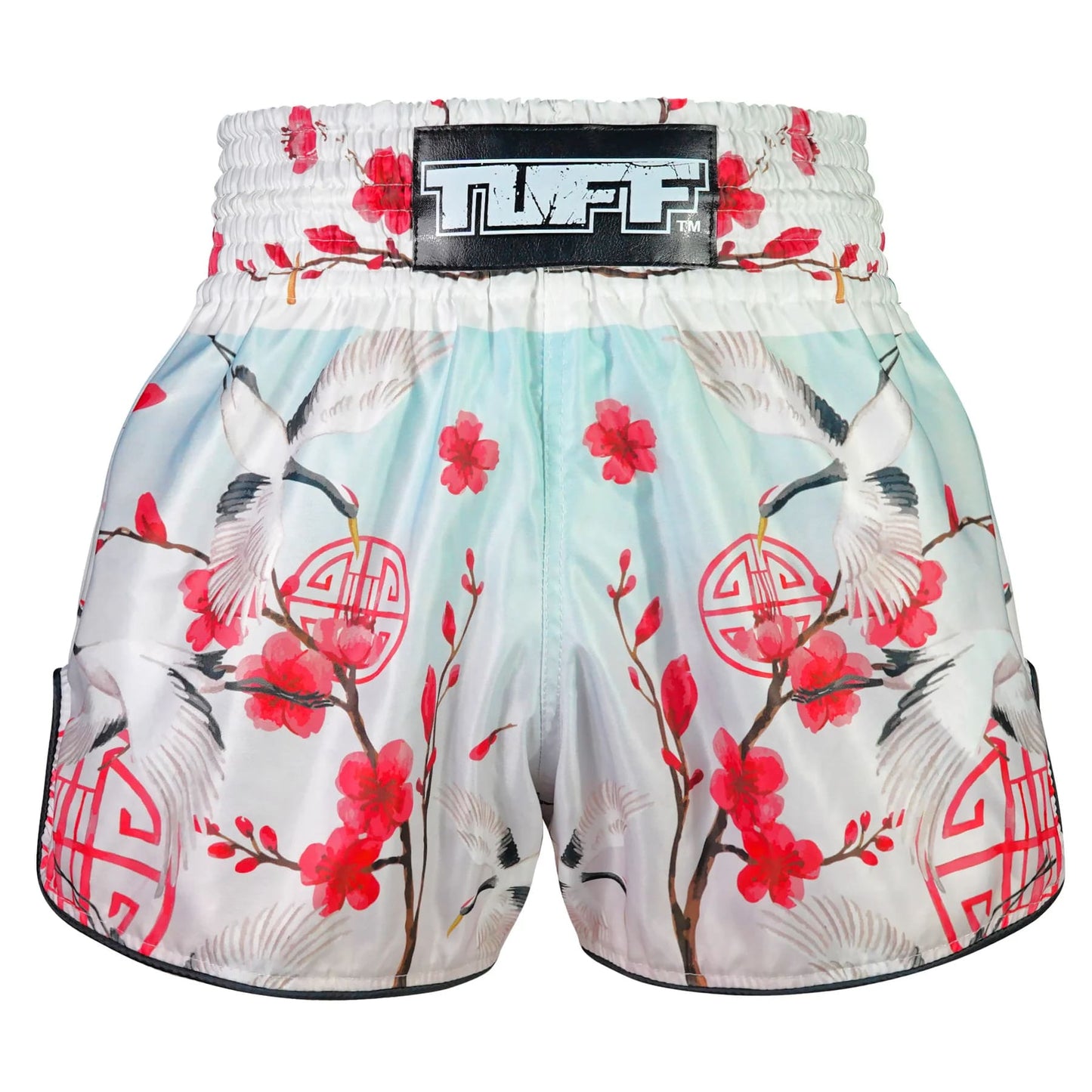 TUFF High-Cut Retro Muaythai Shorts Akai Tsuru The Red Crane